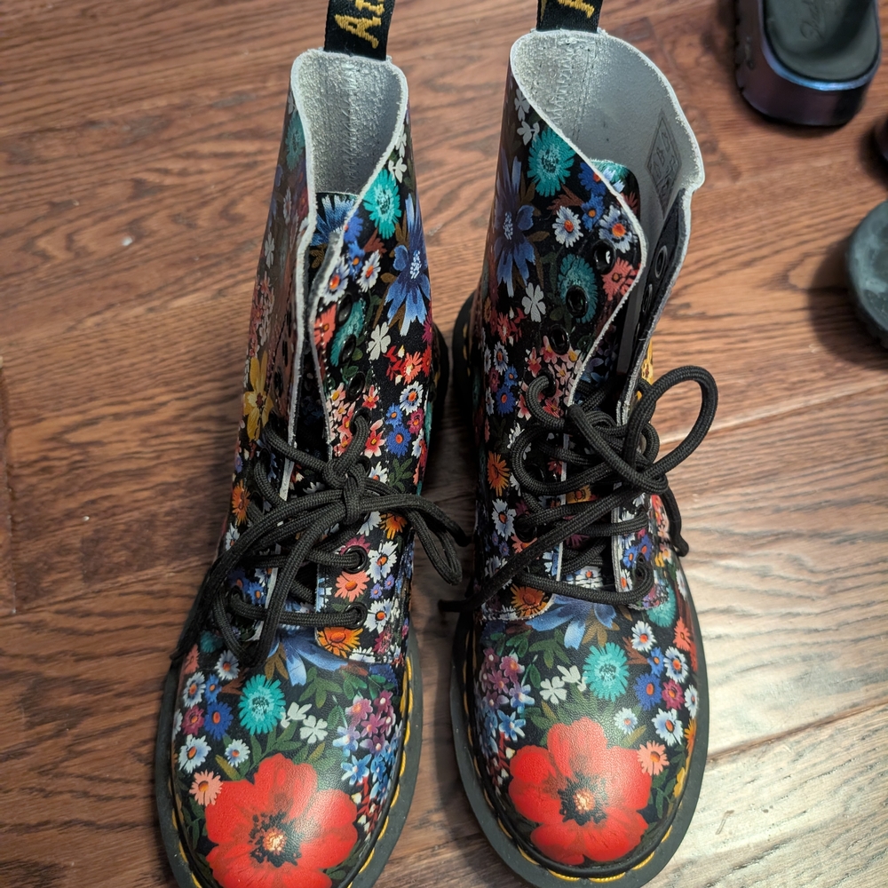 Dr Martens Floral Boots